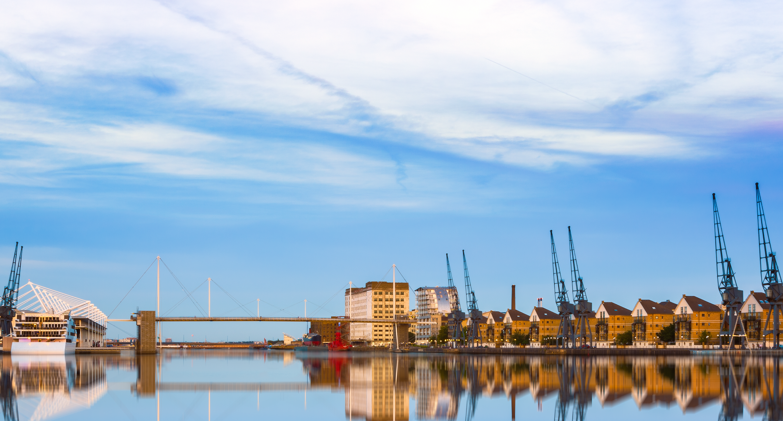 Royal Docks facing ExCeL and Immerse LDN